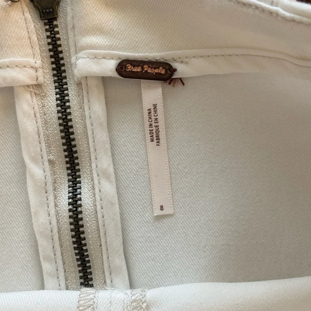 NWT Free People Modern Femme White Denim Mini Skirt